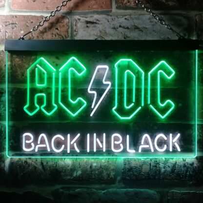 DC Back In Black LED Neon Sign