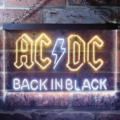 DC Back In Black LED Neon Sign