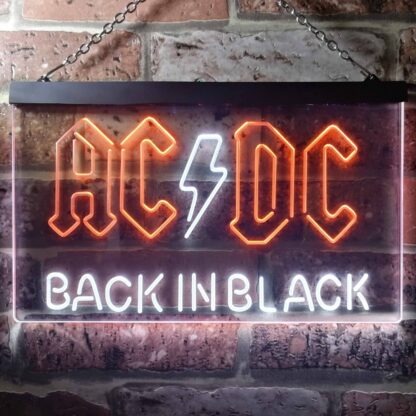 DC Back In Black LED Neon Sign