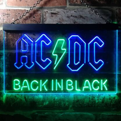 DC Back In Black LED Neon Sign