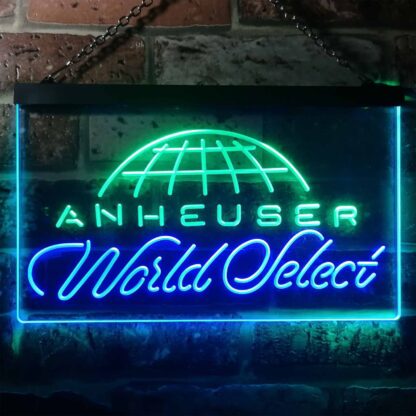 Anheuser World Select Globe LED Neon Sign