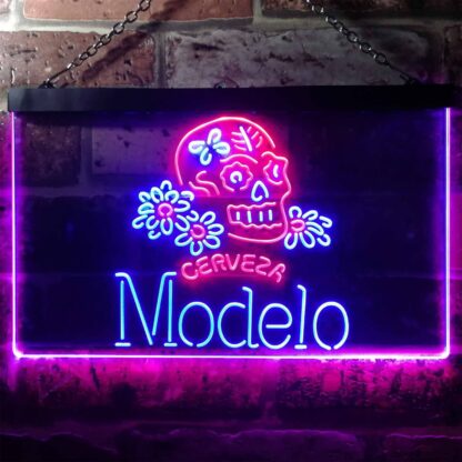 Cerveza Modelo Skull LED Neon Sign neon sign LED