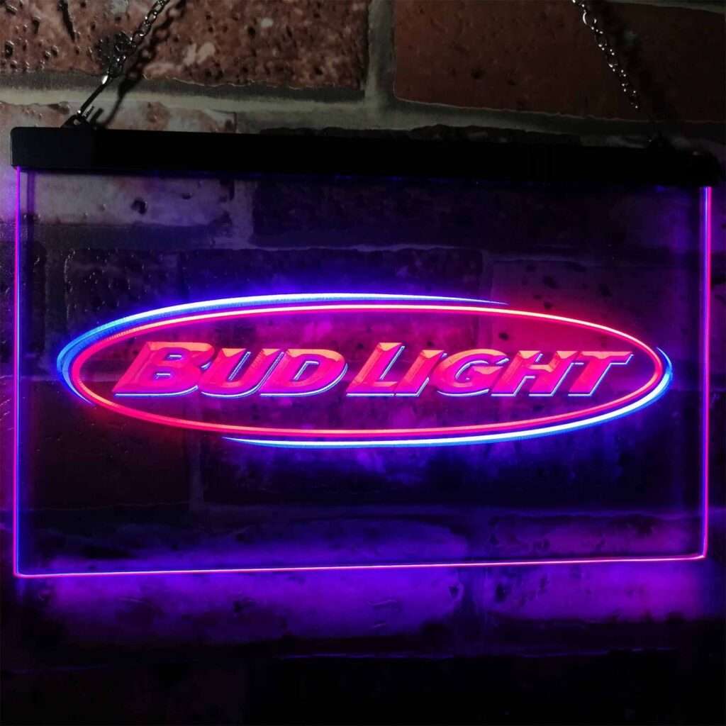 Bud Light Horizontal LED Neon Sign - neon sign - LED sign - shop - What