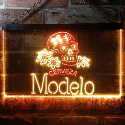 Cerveza Modelo Skull LED Neon Sign neon sign LED