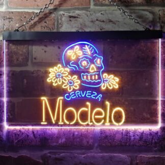 Cerveza Modelo Skull LED Neon Sign neon sign LED