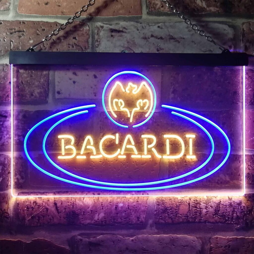 Bacardi Banner  Logo LED  Neon Sign  neon sign  LED  sign  shop What 