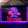 Cerveza Modelo Skull LED Neon Sign