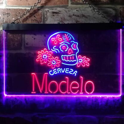 Cerveza Modelo Skull LED Neon Sign neon sign LED