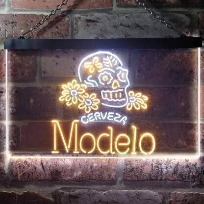 Cerveza Modelo Skull LED Neon Sign neon sign LED