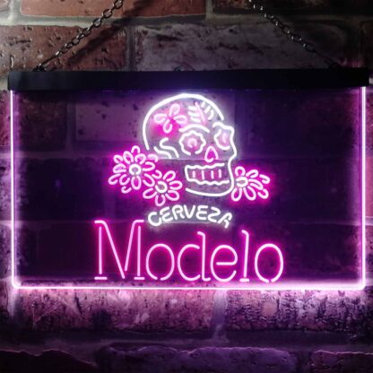 Cerveza Modelo Skull LED Neon Sign neon sign LED