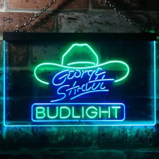 Bud Light George Strait Hat LED Neon Sign neon sign LED