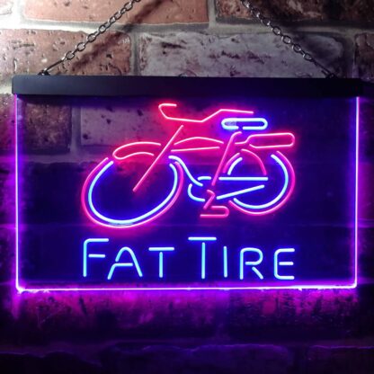 Fat Tire Bicycle Logo LED Neon Sign neon sign LED