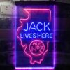 Jack Daniels Jack Lives Here Illinois LED Neon Sign