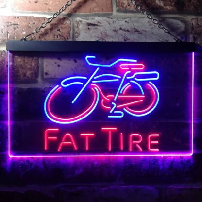 Fat Tire Bicycle Logo LED Neon Sign neon sign LED