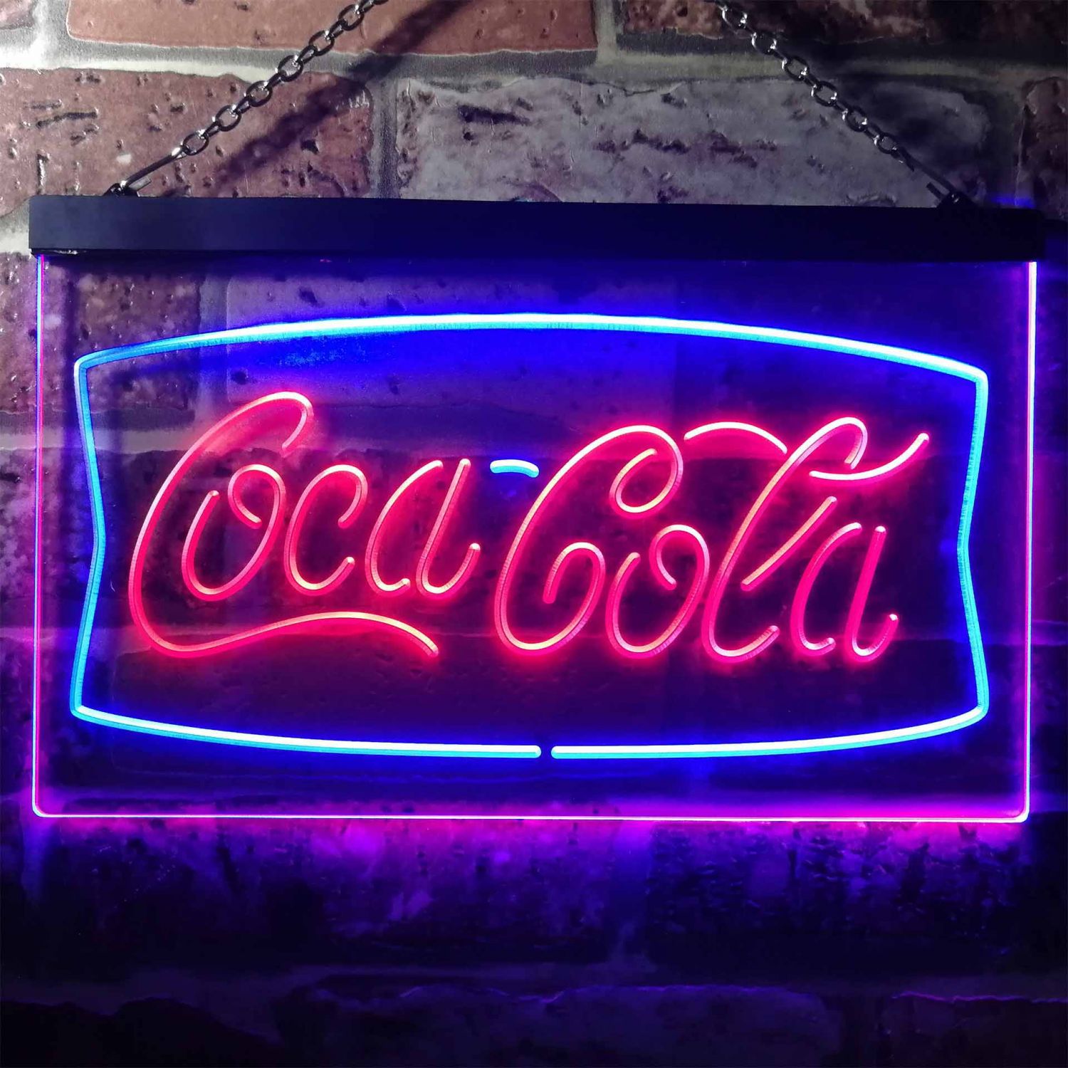Coca Cola Banner  2 LED  Neon Sign  neon sign  LED  sign  shop What s 