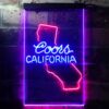 Coors Light California Map LED Neon Sign