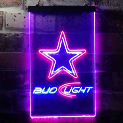 Dallas Cowboys Bud Light 2 LED Neon Sign neon sign LED