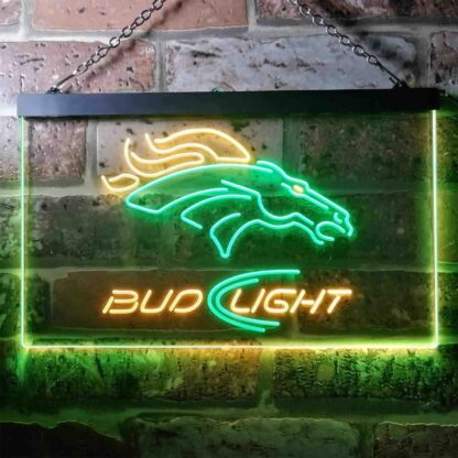 Denver Broncos Bud Light 2 LED Neon Sign neon sign LED