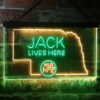 Jack Daniels Jack Lives Here Nebraska LED Neon Sign