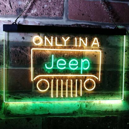 Jeep Only in A Jeep 3 LED Neon Sign neon sign LED