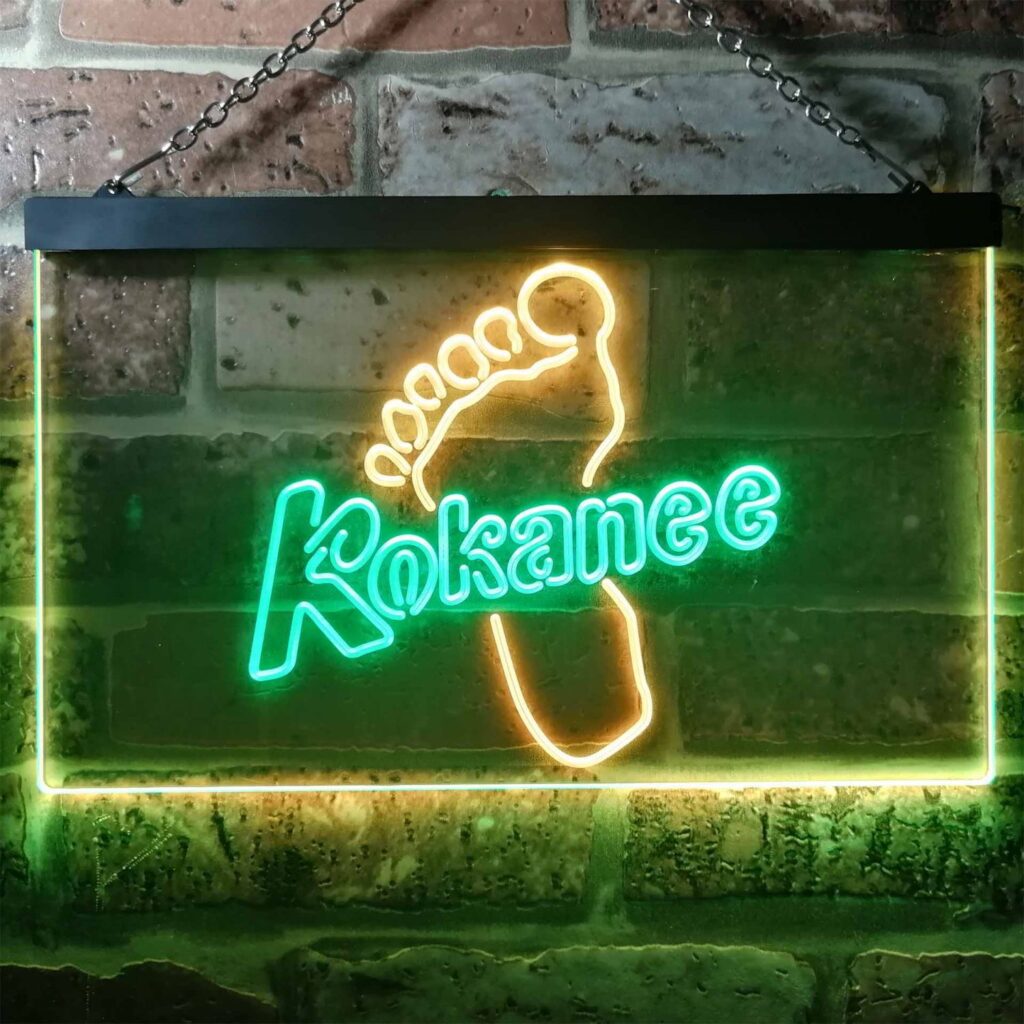 Kokanee Beer Footprint LED Neon Sign neon sign LED sign shop