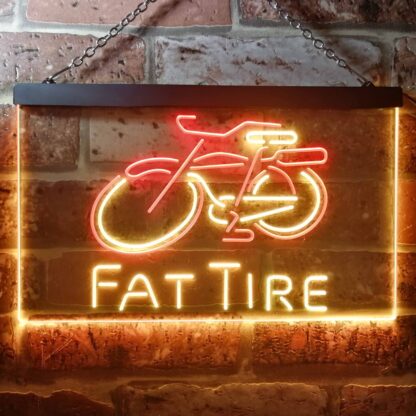 Fat Tire Bicycle Logo LED Neon Sign neon sign LED