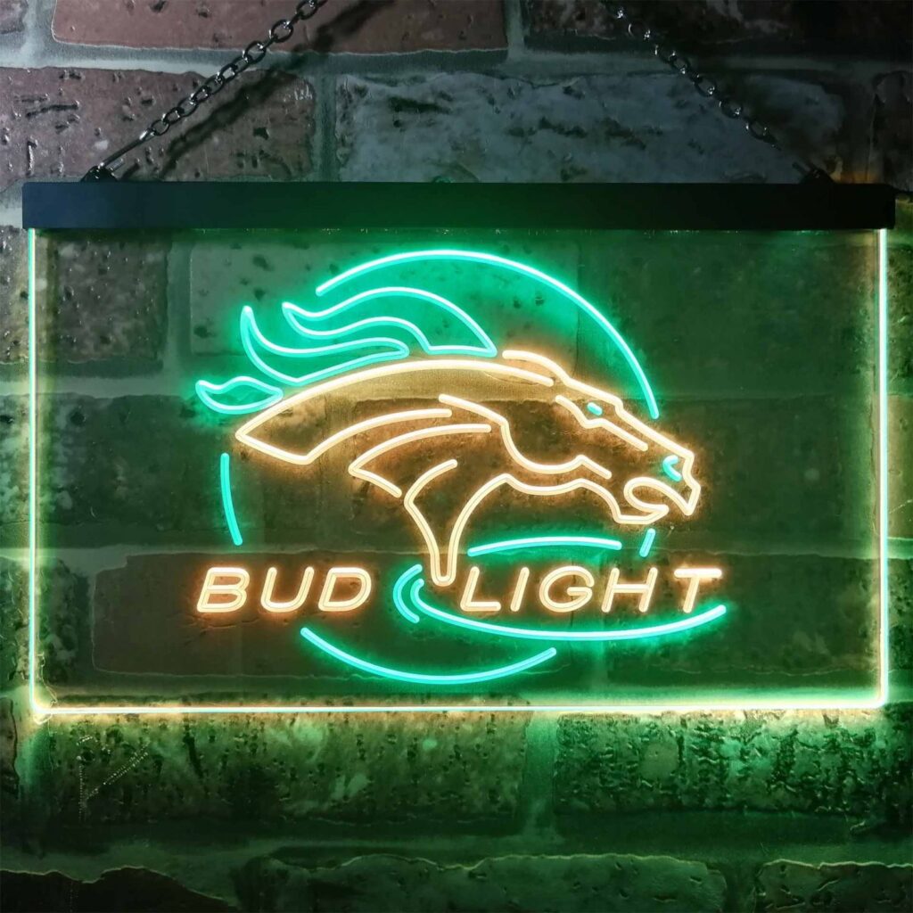 Denver Broncos Bud Light Led Neon Sign Neon Sign Led Sign Shop