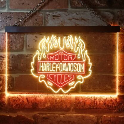 Harley Davidson Fire LED Neon Sign neon sign LED