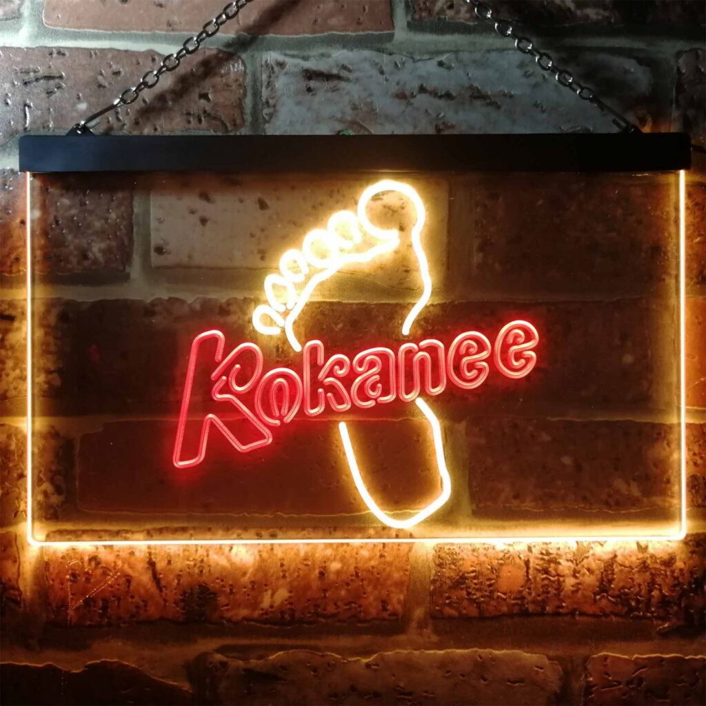 Kokanee Beer Footprint LED Neon Sign neon sign LED sign shop