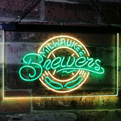 Milwaukee Brewers Logo 1 LED Neon Sign - Legacy Edition neon sign LED