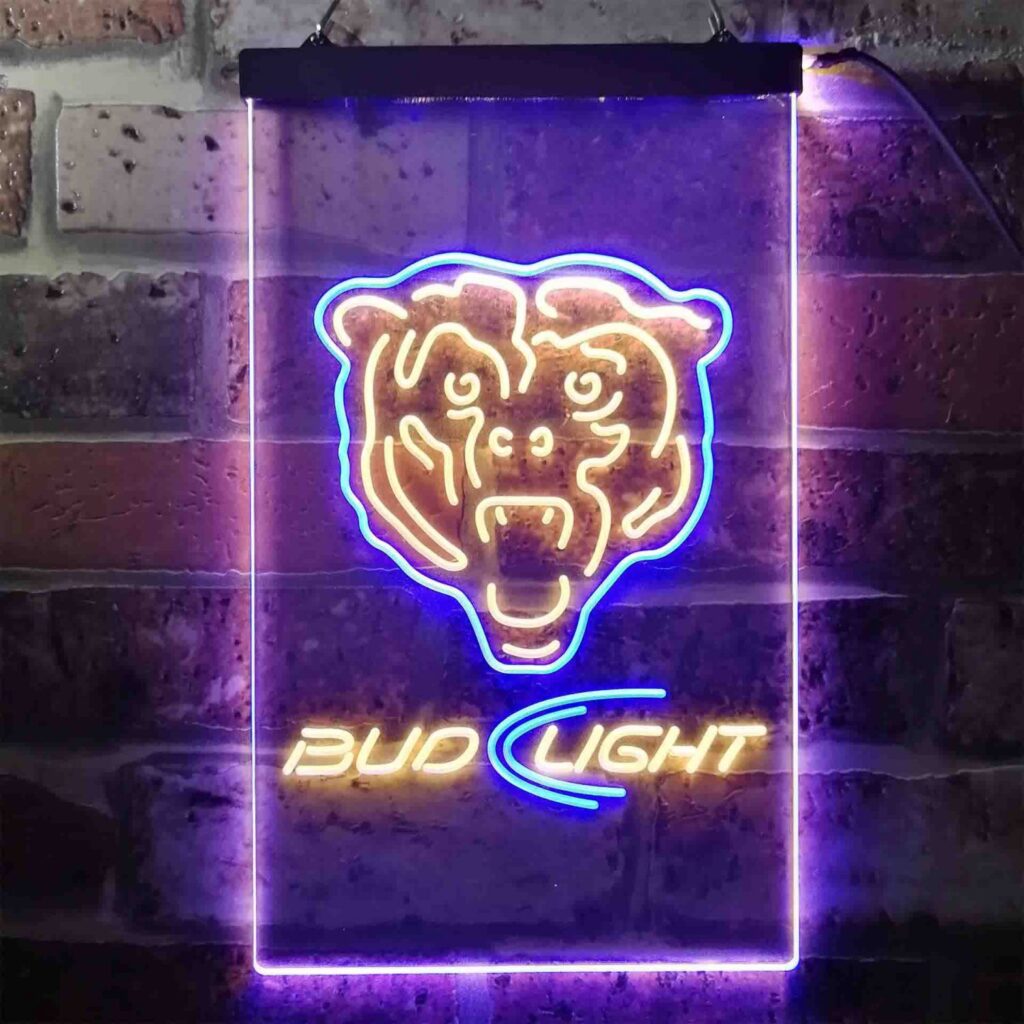 Chicago Bears Bud Light Led Neon Sign Neon Sign Led Sign Shop