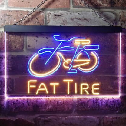 Fat Tire Bicycle Logo LED Neon Sign neon sign LED