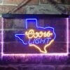 Coors Light Texas Map LED Neon Sign