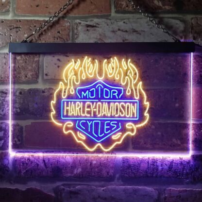 Harley Davidson Fire LED Neon Sign neon sign LED