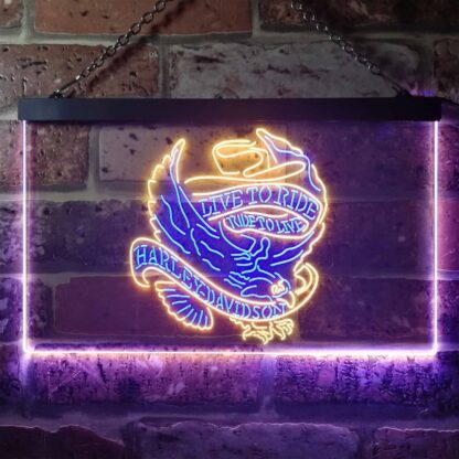 Harley Davidson Live to Ride Eagle LED Neon Sign neon sign LED