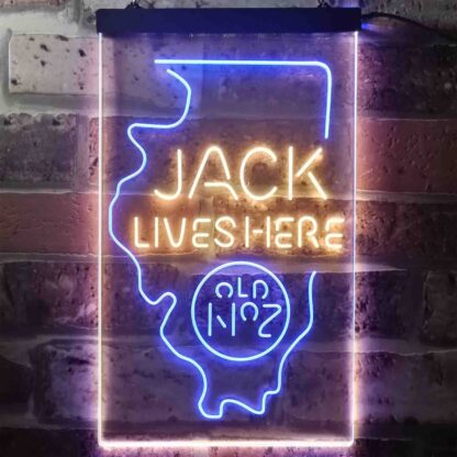 Jack Daniel's Jack Lives Here - Illinois LED Neon Sign neon sign LED