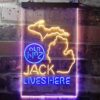 Jack Daniels Jack Lives Here Michigan LED Neon Sign