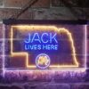 Jack Daniels Jack Lives Here Nebraska LED Neon Sign