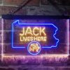 Jack Daniels Jack Lives Here Pennsylvania LED Neon Sign