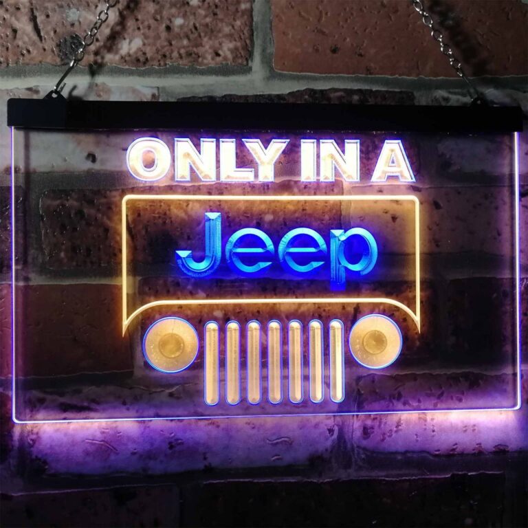 Jeep Only in A Jeep 1 LED Neon Sign - neon sign - LED sign - shop ...