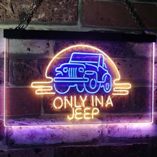 Jeep Only in A Jeep 2 LED Neon Sign - neon sign - LED sign - shop ...