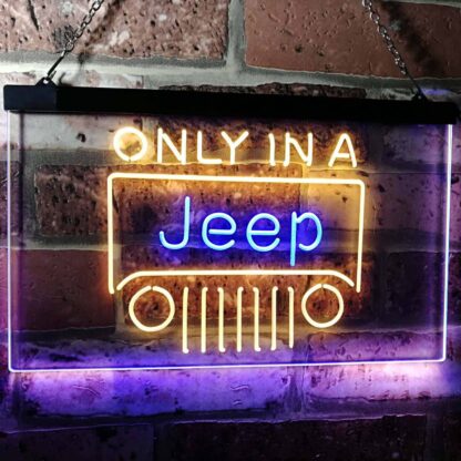 Jeep Only in A Jeep 3 LED Neon Sign neon sign LED