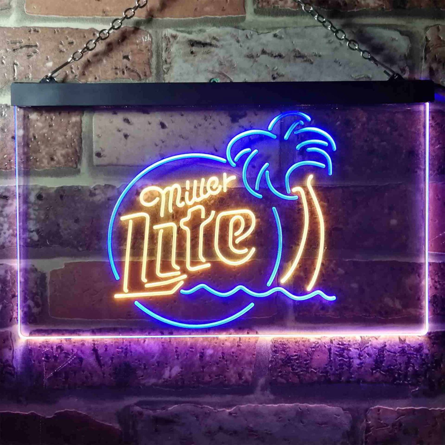 Miller lite on sale neon light