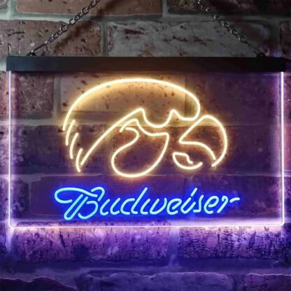 Iowa Hawkeyes Budweiser LED Neon Sign neon sign LED
