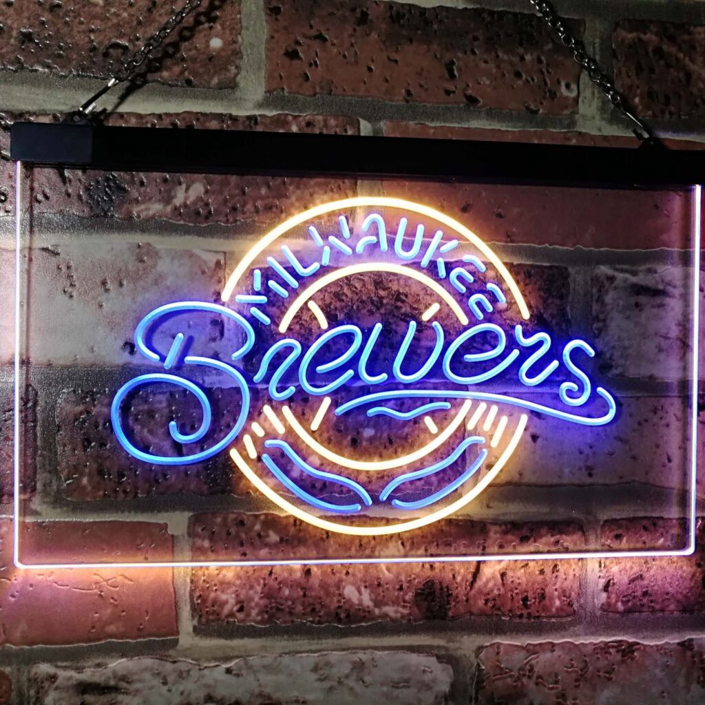 Milwaukee Brewers Logo 1 LED Neon Sign Legacy Edition neon sign