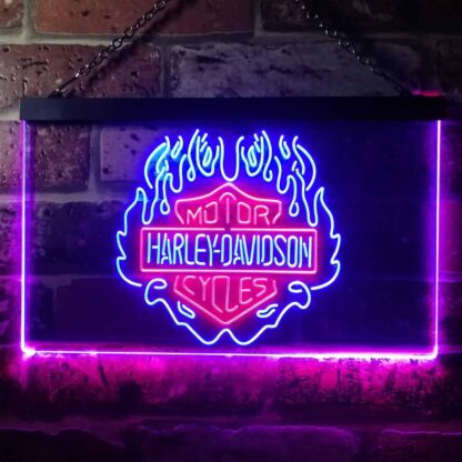 Harley Davidson Fire LED Neon Sign neon sign LED