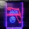 Jack Daniels Jack Lives Here Florida LED Neon Sign