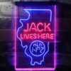 Jack Daniels Jack Lives Here Illinois LED Neon Sign