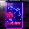 Jack Daniels Jack Lives Here Michigan LED Neon Sign
