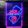 Jack Daniels Jack Lives Here New Jersey LED Neon Sign
